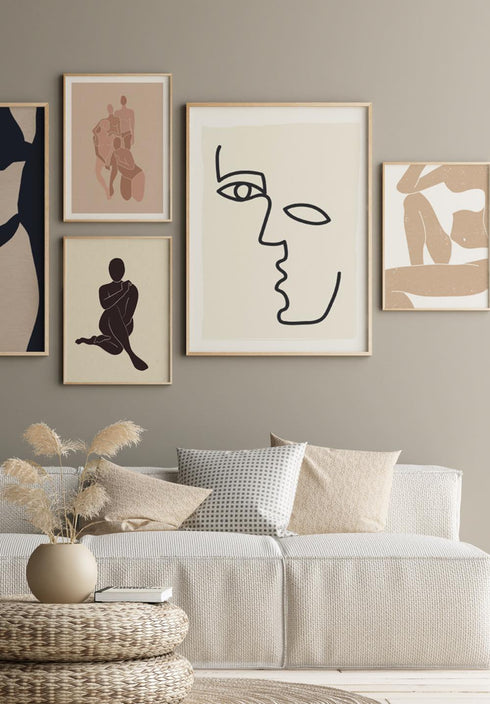 Cara abstracta Póster